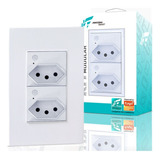 Jwcom Smart Tomada Inteligente Dupla Smart Wifi Embutir Comp Alexa