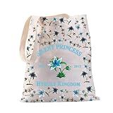 JYTAPP Silent Princess Hyrule Kingdom Flower Tote Bag Silent Princess Hyrule Kingdom Cartoon Game Shopping Bag Bege Medium