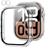JZK Pacote Com 2 Capas Com Protetor De Tela De Vidro Temperado Para Apple Watch Series 10 De 46 Mm  Capa Protetora De Policarbonato Rígido De Cobertura Total HD Ultrafina Para IWatch 10 Acessórios De
