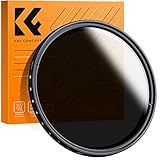 K-F Concept Filtro De Lente ND2-ND400 ND Variável De 58 Mm -1-9 Paradas- Para Lente De Câmera- Filtro De Densidade Neutra Ajustável Com Pano De Limpeza De Microfibra