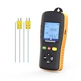 K Tipo Termopar Termômetro Data Logger USB Handheld Dual Canais Gravador De Temperatura De Laboratório Com Auto Report 61440 Grupos Para Forno Industrial HVAC Temp Logger Com Alarme De Som