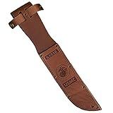 KA BAR 1217S Bainha De Couro Logotipo USMC Serve Para Faca Com Lâmina De 17 78 Cm Marrom