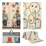 Kababy Tapete Infantil Atividades Dupla Face Emborrachado dobrável Cor Branco
