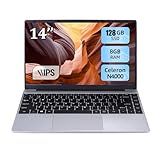 Kacizes Laptop De 14 Polegadas, 8 Gb De Ram, Laptop, Windows, Dual-core Com Armazenamento Ssd De 128 Gb, Fino E Leve, Para Viagens, Negócios, Escola (prata)