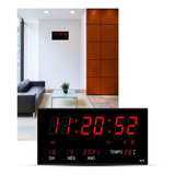 Kadosh Relógio Parede Mesa Led Digital Calendário Termômetro Cor Preto
