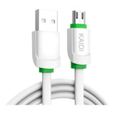 Kaidi Cabo Usb Type C Turbo Cabo Reforçado Cor Branco