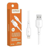 Kaidi Kd 28a Cabo Usb Para Celular iPhone Cor Preto Ou Branco
