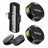Kaidi Microfone Duplo Lapela Sem Fio Lightning Preto iPhone