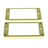 Kaish 2 Peças De Anel Captador Humbucker Dourado Base Plana Moldura Inferior Para Guitarra Epiphone Lp