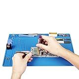 Kaisi Tapete De Reparo De Silicone Com Isolamento Térmico Com Régua De Escala E Posição De Parafuso Para Ferro De Solda Reparo De Telefone E Computador 35 X 24 Cm