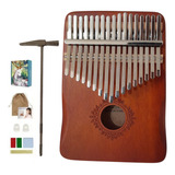 Kalimba 17 Chaves Piano Dedo Instrumento Percussão
