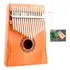 Kalimba 17 Chaves Teclas Piano De Mão Madeira Mogno