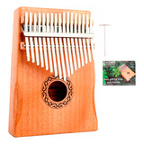 Kalimba 17 Chaves Teclas Piano De Mão Madeira Mogno