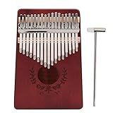 Kalimba C Tone Basics 17 Teclas Piano Kalimba Mogno Pequeno Portátil Mbira Dedo Piano Presentes Para Iniciantes Instrumento Musical LT K17S Café