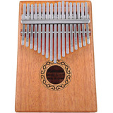 Kalimba Piano Mão Madeira Mahogany Turbo Jr Km17 17 Chaves