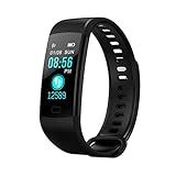 Kanbun Bluetooth Pulseira Inteligente Tela Colorida Y5 Smartband Monitor De Freq ência Cardíaca Medição De Pressão Arterial Rastreador De Fitness Relógio Inteligente Masculino