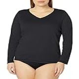 Kanu Surf Women S Plus Size Solid UPF 50 Long Sleeve Swim Shirt Rashguard