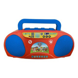 Karaokê Patrulha Canina C Microfone Boom Box Infantil Azul