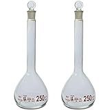 Karter Scientific Balão Volumétrico De 250 Ml Vidro Boro 3 3 Classe A Rolha Esmerilada 213W6 Pacote Com 2 
