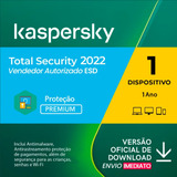 Kaspersky Total Security 1 Pc 1 Ano Envio Imediato