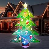 Kasyat Árvore Inflável De LED De 1 7 M Para Decoração Ao Ar Livre De PVC Inflável árvore De Natal Com Luzes Estrela De Doces Para Jardim Gramado Decoração De Festas Internas Estilo Engraçado 