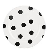 Kate Spade New York KATE SPADE Prato Deco Dot Accent Plate 450 G Branco Conjunto Com 4 