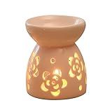 Katutude Castiçal Tealight De Cerâmica Queimador De Cera Vazada Com Colheres Queimador De óleo Essencial Aquecedores De Velas Aromáticas Difusor De Aromaterapia Para Quarto Sala De Estar Escritório