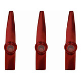 Kazoo Metal Profissional Kazoobob Red Vermelho 03 Unidades