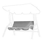 Keenso Capa De Assento Giratório 3 Lugares Premium 190T Poliéster Tafetá Capa De Almofada Para Exterior Impermeável Capa De Proteção Para Cadeira De Balanço Para Pátio Pátio Jardim 150 X 50 X 9 9