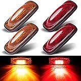 KEING Marcador Lateral De Para Lama De Cama Dupla Luzes LED à Prova D água Para Dodge RAM 1500 2500 3500 4500 5500 2003 2021 2 Peças Vermelho 2 Peças âmbar