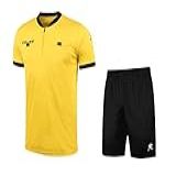 KELME Uniforme De árbitro De Futebol Profissional De Manga Curta Inclui Camisa E Shorts Amarelo GG