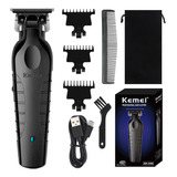 Kemei Km Máquina De Cortar Cabelo Profissional Sem Fio Para Cor Preto