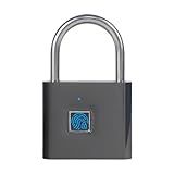 KENRONE Bloqueio De Impressão Digital Com Carregamento USB Portátil Sem Chave Cadeado Inteligente Desbloqueio Rápido à Prova D água E à Prova De Ferrugem Trava Inteligente Para Armazéns Academia 