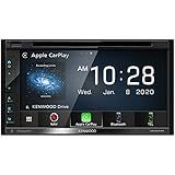 Kenwood Dnx577s Dvd Estéreo Automotivo De 6,8 Polegadas, Navegação Garmin Integrada, Serviço De Tráfego Inrix, Carplay E Android Auto, Bluetooth, Quatro Entradas De Câmera