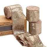 KEOSREE Fita De Chiffon De Seda Marrom Claro Fita De Seda Brilhante Desgastada Para Buquê De Flores De Noiva Convites Para Decoração De Casamento Artesanato Faça Você Mesmo 3 8