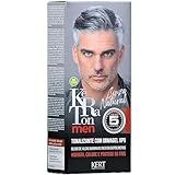 Keraton Coloração Semi Permanente Em Creme Para Cabelos Sem Amônia Com Cistina Para Cabelos Masculino Com Ormagel Xpu  Men 30Ml Cinza Natural