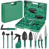 Kerdele Kit Para Jardinagem 10 Peças- Kit De Ferramentas De Jardinagem Com Maleta