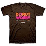 Kerusso Camiseta Masculina Donut Worry Chocolate Marrom 3X Large