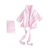 KESYOO Roupão De Banho De Algodão Puro Espesso Para Bebês Recém Nascidos Rosa Adequado Para 0 A 1 Mês Rosa Suit For 3 6month