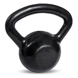 Kettlebell Emborrachado 12kg Peso Musculação Fitness Preto Acte Sports