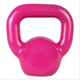 Kettlebell Emborrachado 4kg Rosa Treino Funcional