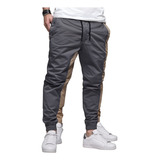 Ki 2 Calças Jogger Sarja Masculina C punho Cordão Regulagem