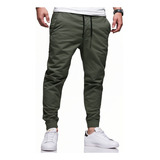 Ki 2 Calças Jogger Sarja Masculina C punho Cordão Regulagem