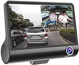 Kiboule 1080 P 170 Grande Angular 4 Lente Dupla HD Carro Dvr Retrovisor Vídeo Dash Cam Gravador Câmera Tela LCD Sensor G Wdr Monitor De Estacionamento Gravação Em Loop Detecção De Movimento