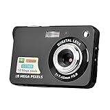 Kiboule Câmera Digital Mini Câmera De Bolso 18mp 2,7 Polegadas Tela Lcd 8x Zoom Captura De Sorriso Anti-vibração Com Bateria Preto