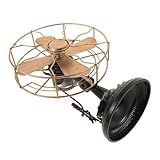 Kichvoe Ventilador De Mesa Vintage Estatueta Retrô Modelo De Ventilador De Mesa Enfeites De Mesa Metal Antigo Escultura De Ventilador Antigo Para Casa De Fazenda