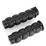 KICRY Punhos Para Motocicleta Punhos De Acelerador De Guidão De 25 Mm Borracha De Alumínio Preta Cromada Compatível Com Harley Davidson Dyna Sportster Road King Street Glide Fat Boy Honda Shadow VTX Preto 1 