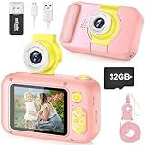 Kid Camera,arnssien Camera For Kid,2.4in Ips Screen Digital Camera,180°flip Len Student Camera,children Selfie Camera With Playback Game,christmas/birthday Gift For 4 5 6 7 8 9 10 11 Year Old Girl Boy