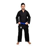 Kimono Adulto Reforçado Judo Jiu Jitsu Haganah Preto A2