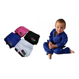 Kimono Bebe 7 Á 14 Meses C faixa Branca E Preta